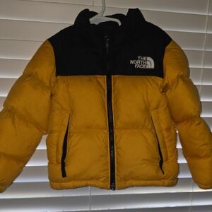 The North Face Kids Black and Yellow Puffer Jacket